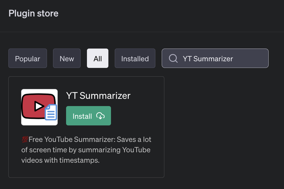 Youtube Summariser GPT